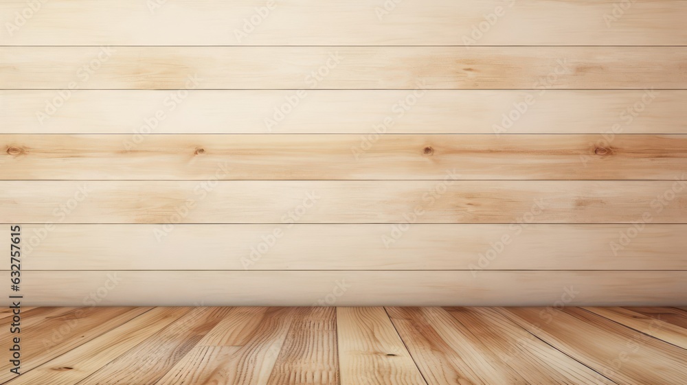 Poster wooden floor with planks as background created with generative ai