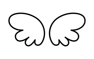 Angel wings. Simple vector wings illustration.