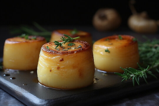 Delicious fondant potatoes generative AI