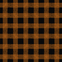 Seamless Patterns Orange Line in Black Background, Halloween Theme