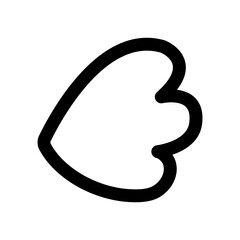 Angel wing. Simple vector wing icon, illustration.