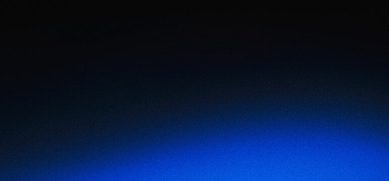 Dark blue abstract color gradient wave on black background, blurry grainy light wave noise texture backdrop, copy space