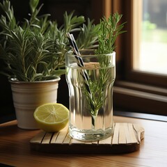 Ecological paper cocktail tubes for lemonades and drinks. Concept: Safe eco-friendly tableware without harm to the planet.