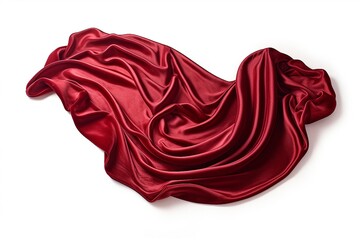 red veil isolated on white background.