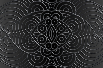 Beautiful classic design colourful  background with flower leaf line art pattern of indonesian culture traditional batik