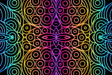 Luxurious 3D emboss nature batik ethnic dayak gradient flower and leaf art design for wedding presentation template 