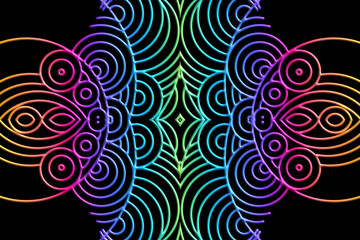 Luxurious 3D emboss nature batik ethnic dayak gradient flower and leaf art design for wedding presentation template 