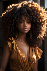 Fototapeta premium Portrait of a Black Young Woman