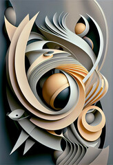 Abstract Design In Muted Colors #1
