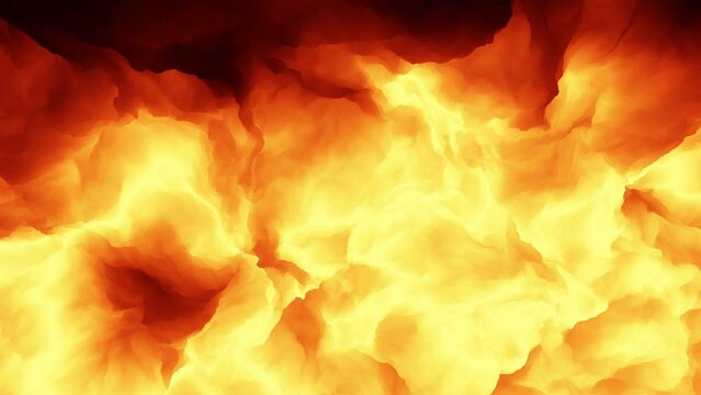 Fire flames burning on isolated on black background