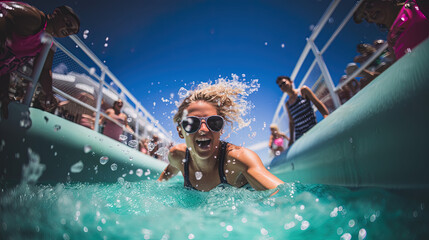 Joyful Poolside Foam Party on a Cruise Ship: Bubbly Fun and Vibrant Celebrations
