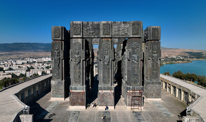 The Chronicle of Georgia is a monument located in Tbilisi, Georgia - obrazy, fototapety, plakaty