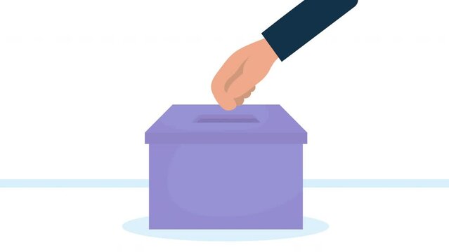 hand insert coins in donations box animation