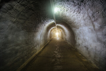 Tunnel in the underground bunker