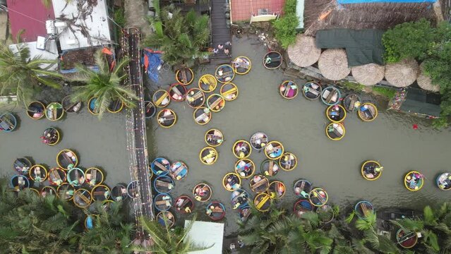 The aerial view of Hoi An area in Vietnam