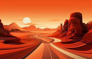 Papier Peint photo Lavable Rouge Oasis Wonders Embracing Nature Beauty in the Desert Windswept Vistas A Journey Through Desert Design
