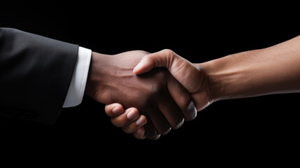 Business people shaking hands, partnership and meeting, consulting and networking agreement, hiring deal and b2b goals, welcome and company trust. Corporate handshake