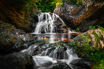 Waddell Falls at the Upper Lepper Brook in Victoria Park, Truro, Nova Scotia, Canada