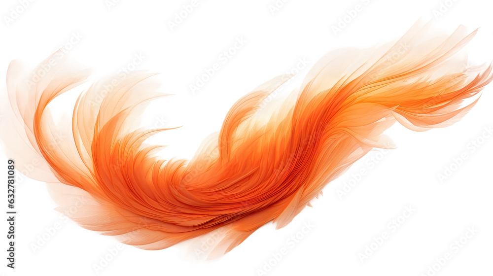 Canvas Prints ethereal phoenix plumes frozen in an abstract futuristic 3d texture isolated on a transparent backgr