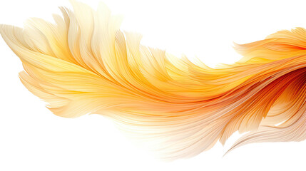 ethereal phoenix plumes frozen in an abstract futuristic 3d texture isolated on a transparent background, generative ai
