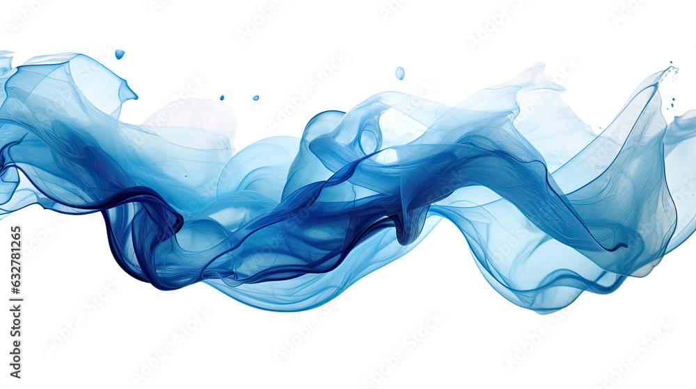 Canvas Prints flowing liquid silk frozen in an abstract futuristic 3d texture isolated on a transparent background