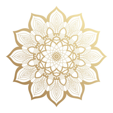 Golden mandala.Mandala de lujo .color dorado