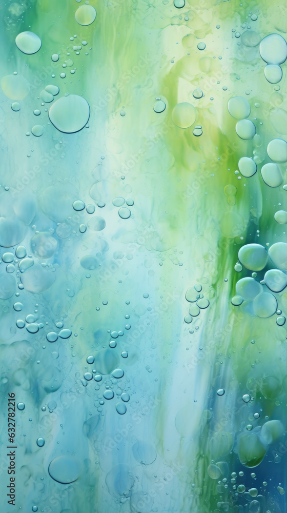 Poster a close up of water bubbles on a surface. abstract background with bubbles.