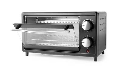 Fototapeta premium One electric oven isolated on white. Cooking appliance