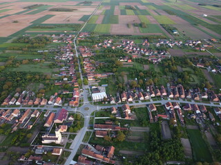 Cerić, Slavonija in Croatia with a drone