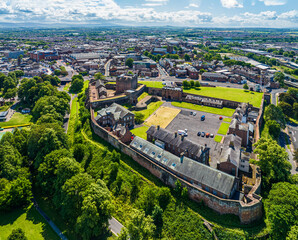 Carlisle Castle from a drone, Carlisle, Cumbria, England