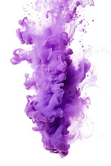 shimmering violet vapor frozen in an abstract futuristic 3d texture isolated on a transparent background, generative ai