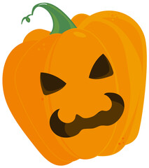 jack o lantern halloween. Illustration of Halloween pumpkin elements. Happy Halloween elements icon. Orange pumpkin in autumn