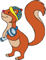 squirrel with telescope