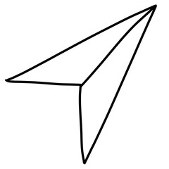 paper plane isolated on white