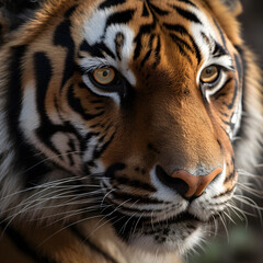 Obraz premium Tiger face close up wild animal