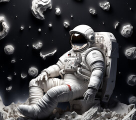 3D Halloween astronaut 20oz Skinny Tumbler Wrap