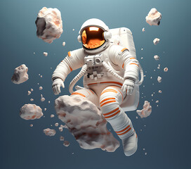 3D Halloween astronaut 20oz Skinny Tumbler Wrap