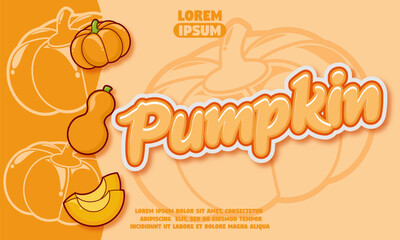  pumpkin text effect with pumpkin icon background