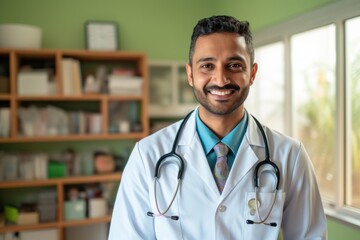 a doctor with a stethoscope around his neck