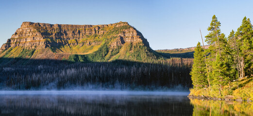 Trappers lake sunrise panoramic