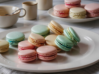 macaroons on a wooden table