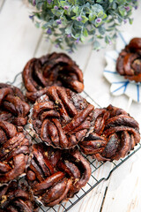 dark chocolate bread croissant