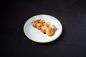 Japanese Food in display for the photo shoot in Tokyo, Japan. Nowadays in 2023, people rely on the food delivery service 