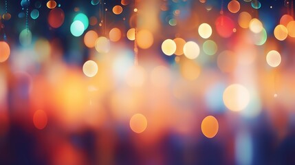 Abstract City Lights Blur Blinking Background