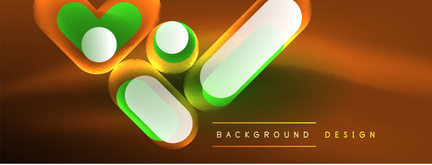 Neon circle abstract background. Template for wallpaper, banner, presentation, background