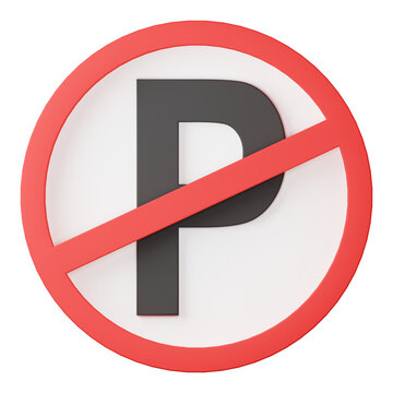 no parking 3d Icon Illustration