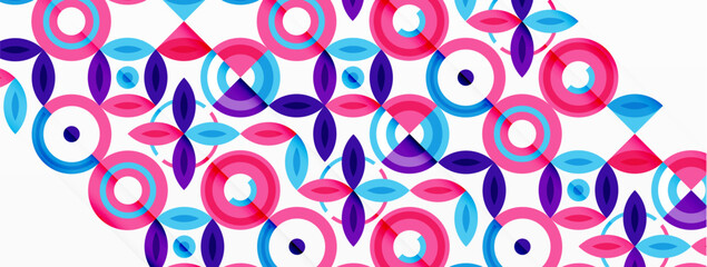 Colorful circle abstract background. Template for wallpaper, banner, presentation, background