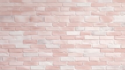 Obraz premium Pastel Pink And White Brick Wall Texture Background
