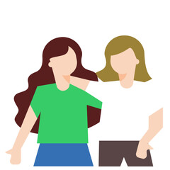 friends flat icon