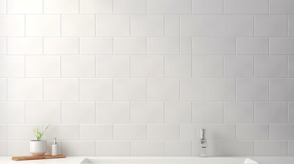 White Tile Wall Chequered Background Bathroom Texture Background